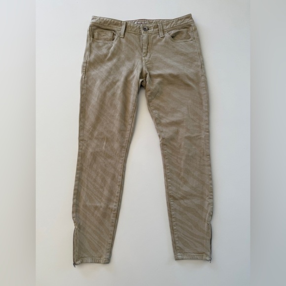 Banana Republic-Heritage-Khaki Tan-Zebra-Zipper Detail-Skinny-Pant-Safari-28 - Picture 1 of 15